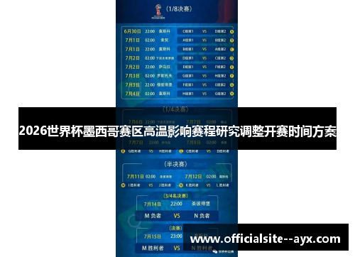 2026世界杯墨西哥赛区高温影响赛程研究调整开赛时间方案 2026世界杯墨西哥赛区高温影响赛程研究调整开赛时间方案